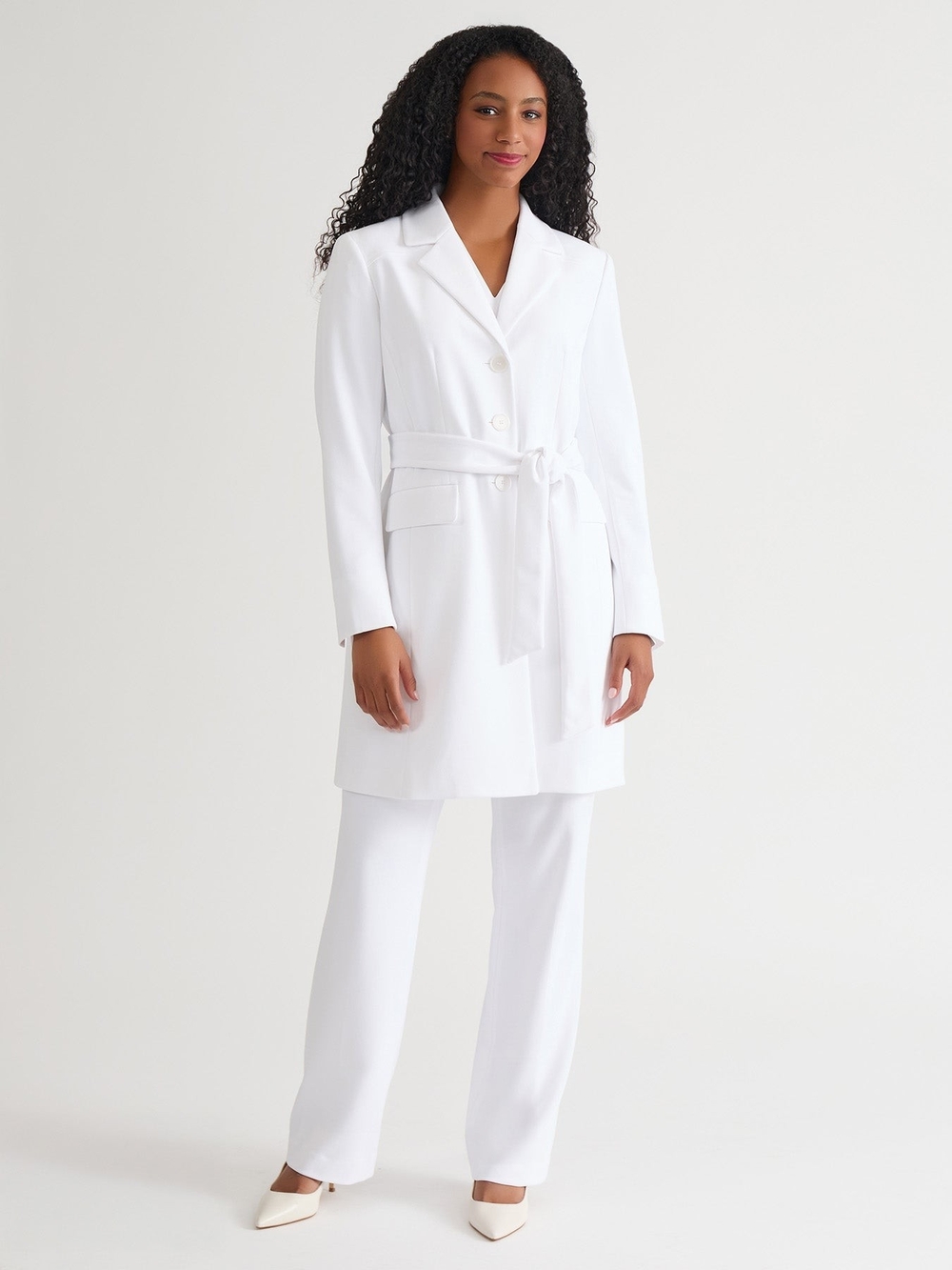 White Trench Coat Size L